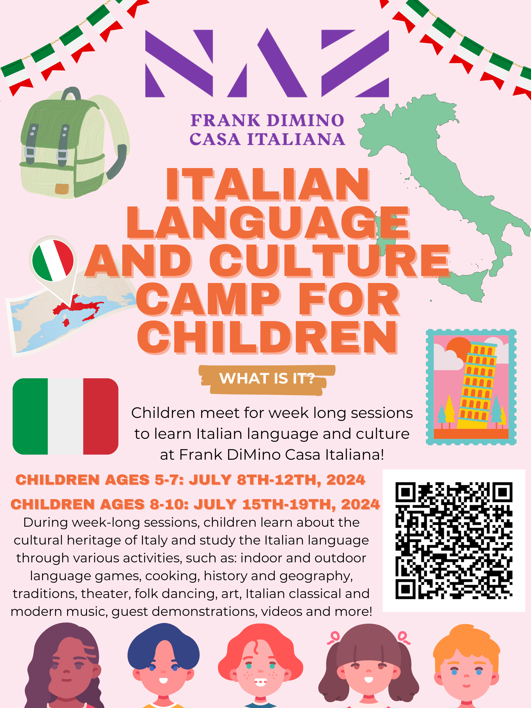 Frank DiMino Casa Italiana Children's Language and Culture Summer Camp 2024