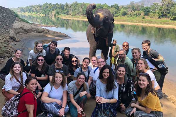 Nazareth study abroad group in India