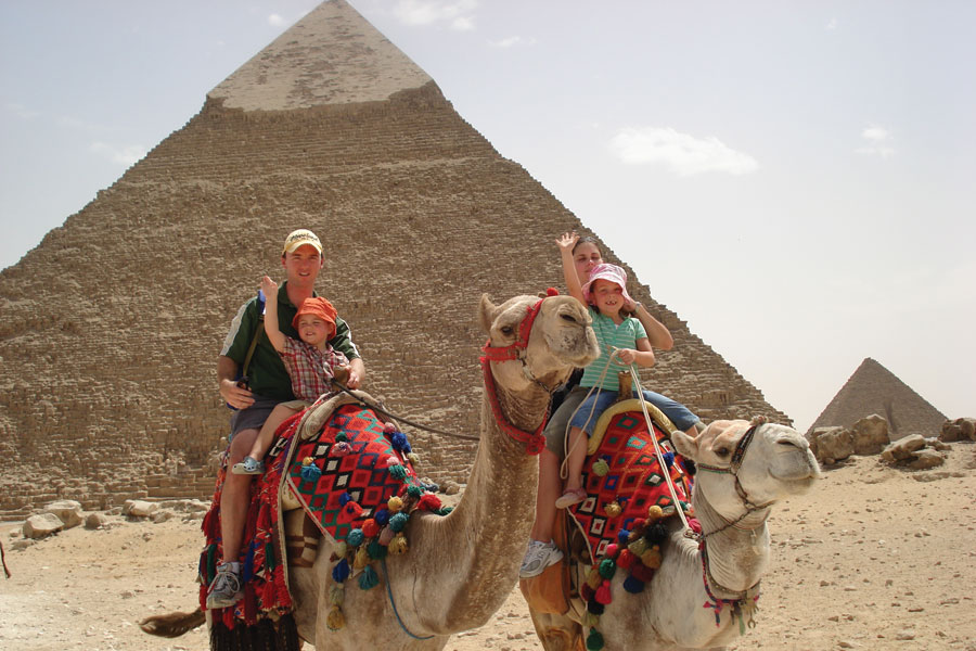 Walsh family at the Great Pyramid