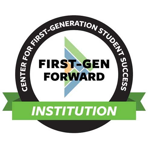Logo badge: First-Gen Forward Institution